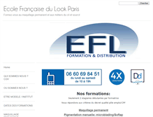 Tablet Screenshot of ecole-francaise-du-look.com